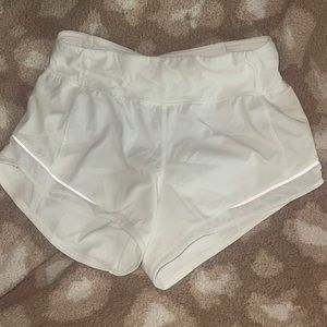 Hotty hot Lulu lemon white shorts worn hand ful of times size 2 can fit 3 also